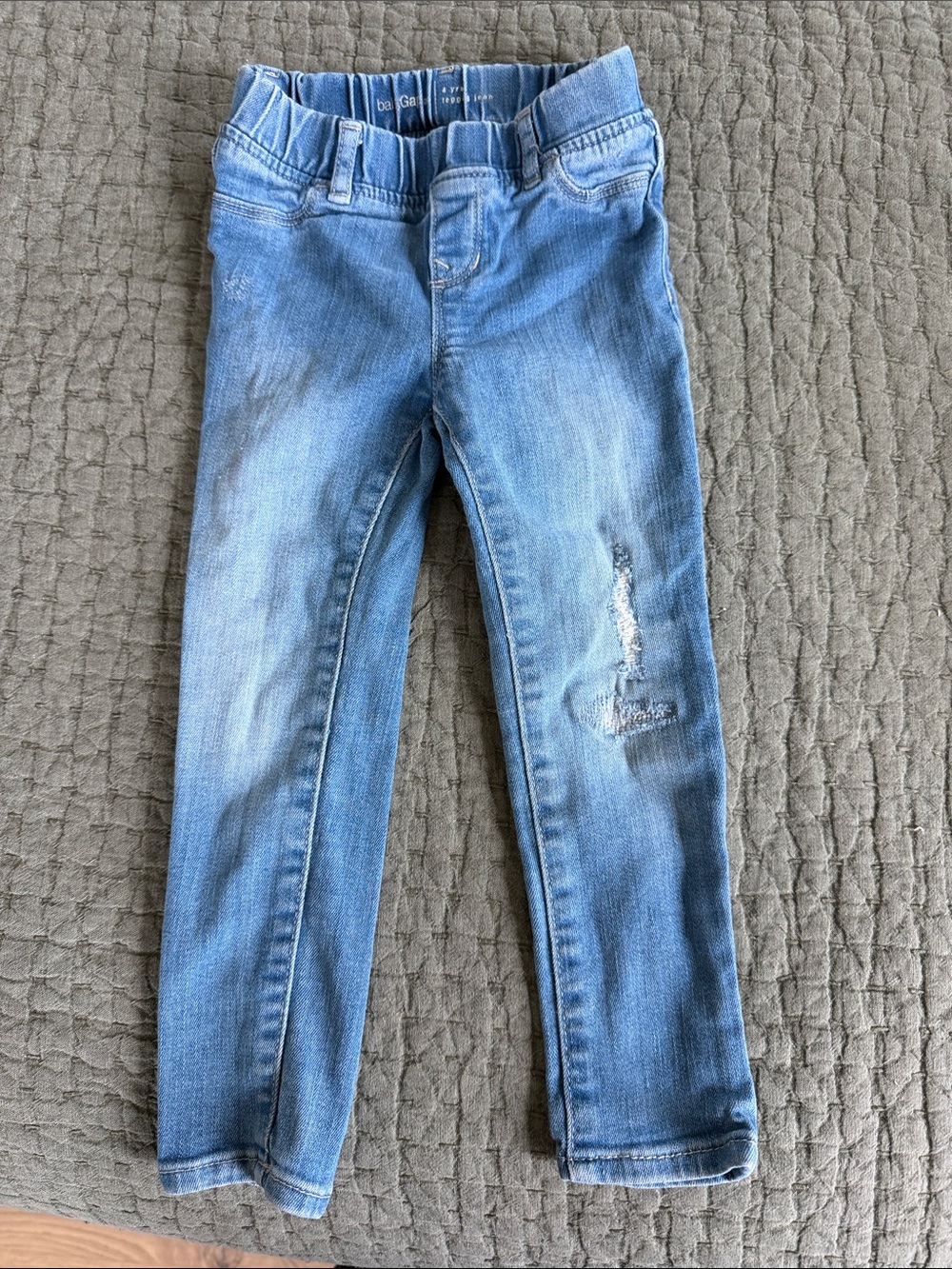 GAP Light Blue Kids Denim Jeggings with Distressed Detail